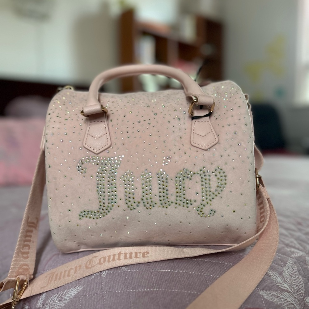 Juicy Couture Blush Satchel with Rhinestones